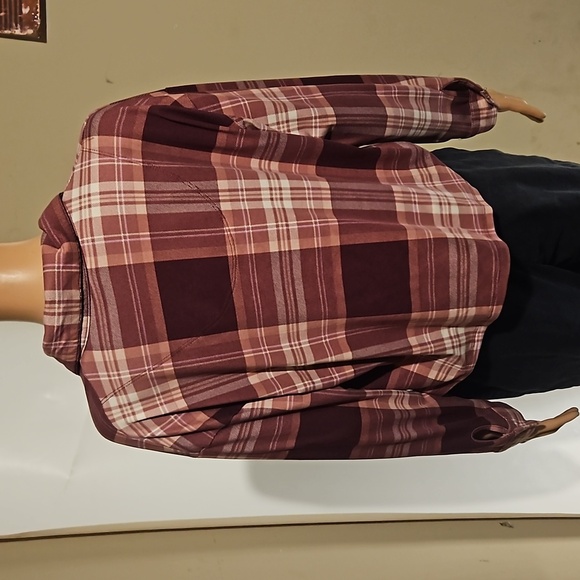 Self Esteem Dirty Rose Cropped Flannel - Picture 5 of 5